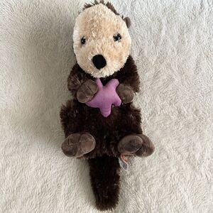 Wild Republic Otter Purple Starfish Star Sea Otter 14” Plush Stuffed Animal Toy